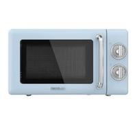 Cecotec Micro-ondes mécanique Proclean 3110 Retro – 20 L, 700 W, avec grill, 6 niveaux, bleu