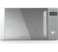 Cecotec Micro-ondes de 20L Proclean 5120 Flatbed. Inox Power de 700W et Grill de 800W, 8 programmes, Led Display, Mirrordoor Design, intérieur céramique, minuterie 30 min, technologie 3Dwave