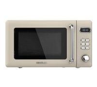 Cecotec Micro-ondes Digital avec Grill Proclean 5110 Retro Beige. 20 L, 700 W en 5 niveaux, minuterie jusqu'à 60 min, 8 programmes et mode dégivrage, design vintage en beige