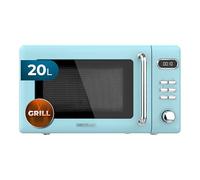 Cecotec Micro-Ondes Digital avec Grill Proclean 5110 Retro Bleu. 20 L, 700 W en 5 niveaux, minuterie jusqu'à 60 min, 8 programmes et mode dégivrage, design vintage en bleu