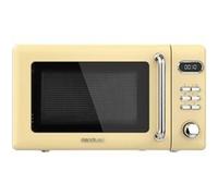 Cecotec Micro-Ondes Digital avec Grill Proclean 5110 Retro Jaune. 20 L, 700 W en 5 niveaux, minuterie jusqu'à 60 min, 8 programmes et mode dégivrage, design vintage en jaune G
