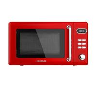 Cecotec Micro-ondes Digital avec grill Proclean 5110 Retro Red, 20 L, 700 W sur 5 niveaux, minuterie jusqu'à 60 min, 8 programmes et mode décongélation, design vintage en rouge