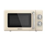 Cecotec Micro-ondes Mécanique avec Grill de 20 L Proclean 3110 Retro Beige: 700 W 6 Niveaux Minuterie Décongélation