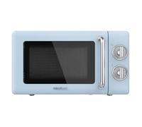 Cecotec Micro-ondes Mécanique avec Grill de 20 L Proclean 3110 Retro Bleu: 700 W 6 Niveaux Minuterie Décongélation