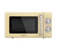 Cecotec Micro-ondes Mécanique avec Grill de 20 L Proclean 3110 Retro Jaune: 700 W 6 Niveaux Minuterie Décongélation