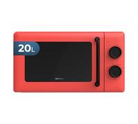 Cecotec Micro-ondes Mécanique avec Grill de 20L Proclean 3110 Red. 700W en 6 Niveaux et Grill de 800W, Mode Décongélation, Signal de Fin de Cuisson, Lampe Intérieure, Minuteur 30', Design en Rouge.