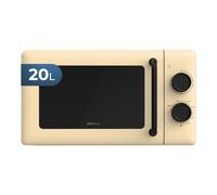 Cecotec Micro-ondes Mécanique avec Grill de 20L Proclean 3110 Yellow. 700W en 6 Niveaux et Grill de 800W, Mode Décongélation, Signal de Fin de Cuisson, Lampe Intérieure, Minuteur 30', Design en Jaune.