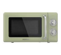 Cecotec Micro-Ondes Mécanique avec Grill Proclean 3110 Retro Vert. 20 L, 700 W en 6 niveaux, minuterie jusqu'à 30 minutes, mode dégivrage, design vert vintage, finitions en acier. G