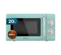 Cecotec Micro-Ondes Mécanique avec Grill Proclean 3110 Retro Vert. 20 L, 700 W en 6 niveaux, minuterie jusqu'à 30 minutes, mode dégivrage, design vert vintage, finitions en acier.