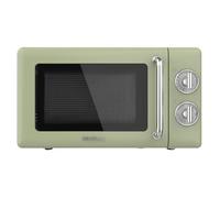 Cecotec Micro-Ondes Mécanique Proclean 3010 Retro Vert. 20 L, 700 W en 6 niveaux, minuterie jusqu'à 30 minutes, mode dégivrage, design vert vintage, finitions en acier.