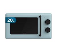Cecotec Micro-ondes Mécanique de 20L Proclean 3010 Blue. 700W, 6 Niveaux de Puissance, Mode Décongélation, Signal de Fin de Cuisson, Lampe Intérieure, Minuteur jusqu'à 30', Design en Bleu