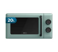 Cecotec Micro-ondes Mécanique de 20L Proclean 3010 Green. 700W, 6 Niveaux de Puissance, Mode Décongélation, Signal de Fin de Cuisson, Lampe Intérieure, Minuteur jusqu'à 30', Design en Vert