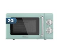 Cecotec Micro-Ondes Mécanique Proclean 3010 Retro Vert. 20 L, 700 W en 6 niveaux, minuterie jusqu'à 30 minutes, mode dégivrage, design vert vintage, finitions en acier.