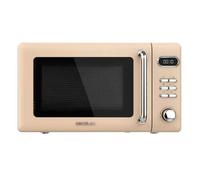 Cecotec Micro-ondes Digital avec Grill Proclean 5110 Retro Beige. 20 L, 700 W en 5 niveaux, minuterie jusqu'à 60 min, 8 programmes et mode dégivrage, design vintage en beige Beige G