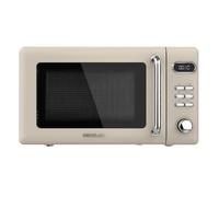 Cecotec Micro-ondes Numérique avec Grill de 20 L Proclean 5110 Retro Beige: 700 W 5 Niveaux Minuterie 8 Programmes