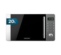 Cecotec Micro-ondes Proclean 5010 Flatbed Inox. Capacité 20L, 700W, 5 niveaux, gril halogène de 800W, 8 programmes automatiques, écran LED et technologie 3DWave pour une cuisson optimale