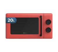 Cecotec Micro-ondes Mécanique de 20L Proclean 3010 Red. 700W, 6 Niveaux de Puissance, Mode Décongélation, Signal de Fin de Cuisson, Lampe Intérieure, Minuteur jusqu'à 30', Design en Rouge