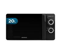 Cecotec Micro-ondes Proclean 3030 Flatbed 20L 700W gril 800W 6 niveaux porte FullCrystal 3DWave