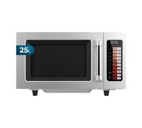 Cecotec Micro-ondes sans Plateau Professionnel - 25L - FlatPro 2500 Touch. 1000W, Magnétron, Boutons Tactiles, Minuterie 60min, 100 Programmes, Puissance Réglable, Décongélation Uniforme, Inox