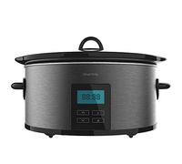 Cecotec Mijoteuse Chup Chup Matic de 5,5 litres, 240 W, Écran LCD, 2 Niveaux de Puissance et Fonction Maintien au Chaud, Couvercle en Verre, Bol en Céramique et Amovible, Noir