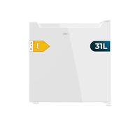 Cecotec Mini Fridge Freezer 31L Bolero CoolMarket TT 31 Dual White E. Minibar avec Fonction Réfrigérateur ou Congélateur, Hauteur 49,6cm et Largeur 47,4cm, Commande Mécanique, Blanc.