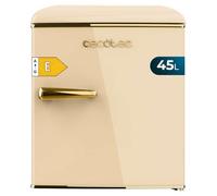 Cecotec Mini Frigo Bolero CoolMarket TT Origin 45 Beige E. Réfrigérateur Hauteur 55cm et Largeur 44,7cm, Classe Énergétique E, Bac à Glace et Poignée Chromée, Beige