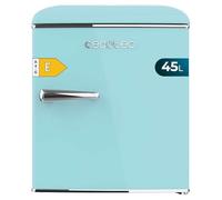 Cecotec Mini Frigo Bolero CoolMarket TT Origin 45 Blue. Réfrigérateur de Table Rétro, 45L, 55 cm de Haut et 44,7 cm de Large, Classe Énergétique E, Bac à Glaçons et Poignée Chromée, Bleu