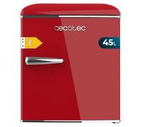 Cecotec Mini Frigo Bolero CoolMarket TT Origin 45 Rouge. Réfrigérateur de Table Rétro 45L, 55 cm de Haut, 44,7 cm de Large, Classe Énergétique E, Bac à Glaçons et Poignée Chromée, Rouge