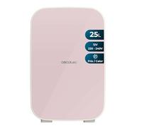 Cecotec Mini Frigo Bolero MiniColing 25L Bahamas Pink. Capacité 20 L, Fonctionnement 12-220 V, Compatible avec Caravanes, Fonction Chaud et Froid, Température Réglable de 7 ºC à 65 ºC