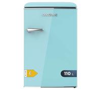 Cecotec Mini Frigo Rétro de 110 L Bolero CoolMarket TT Origin 110 Bleu E. Mini Réfrigérateur, Classe E, ICEBOX, LED Intérieur, Poignée Chromée, Étagères en Verre, Ouvre-bouteilles, Bleu.