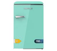 Cecotec Mini Frigo Rétro de 110 L Bolero CoolMarket TT Origin 110 Vert E. Mini Réfrigérateur, Classe E, ICEBOX, LED Intérieur, Poignée Chromée, Étagères en Verre, Ouvre-bouteilles, Vert.