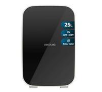 Cecotec Mini Réfrigérateur Bolero MiniCooling 25L Bahamas Black. Design compact, polyvalent 12V-220V, refroidit jusqu'à 7ºC et chauffe jusqu'à 65ºC, idéal pour voyages.