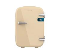 Cecotec Mini Réfrigérateur Bolero MiniCooling 4L Habana Cream, Fonctionnement 12V-220V, Compatible avec voitures et caravanes, Fonction de refroidissement et de chauffage, Plage de température 5-65º