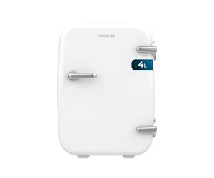 Cecotec Mini Réfrigérateur Bolero MiniCooling 4L Habana White, Fonctionnement 12V-220V, Compatible avec voitures et caravanes, Fonction de refroidissement et de chauffage, Plage de température 5-65º