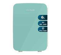Cecotec Mini Réfrigérateur Bolero MiniCooling 6L Bahamas Mint. Design compact 6 L, polyvalent 12V-220V, refroidit à 5ºC, fonction chauffage jusqu'à 65ºC, silencieux et portable.