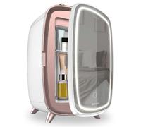 Cecotec Mini-réfrigérateur de cosmétiques 6L Bamba CoolingBeauty 6000 Mirror. Mini réfrigérateur avec porte à miroir extérieur, lumière LED avec 3 intensités, refroidissement jusqu'à 10°C