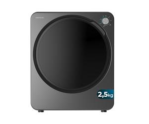 Cecotec Mini Sèche-Linge à Évacuation 2,5 kg Bolero DressCode Dry 3150V Dark. 950 W, 6 Programmes, Commande Knob Intuitive, Séchage Rapide et Efficace, Idéal pour les Petits Espaces, Dark Grey