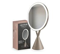 Cecotec Miroir de Maquillage Rond avec Accessoire de Grossissement 10x et Lumière LED FaceCare Mirror. Rechargeable, 3 Intensités, Angle de Position Réglable, Bouton Tactile, Câble de Charge Type C