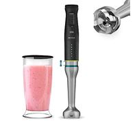 Cecotec Mixeur à main Katana 15 TotalDestroy 1500XL DoubleKatanas BL B, 1500 W, 21 vitesses et Turbo, Système à double lame, 4 lames en titane noir, anti-éclaboussures, gobelet de 800 ml.