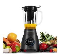 Cecotec Mixeur Blender - Mixeur Américain Power Black Titanium 1800. 1800W avec 6 Lames en Titane noir, Bol en verre 1,8L de Capacité, Filtre pour Jus, 6 Vitesses + Turbo