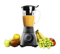 Cecotec Mixeur-blender Power Black Titanium 1000. 1000 W, Lame de 6 feuilles revêtues en titane noir, Bol en verre fondu d’1,5 L (1500 W, Nègre)