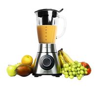 Cecotec Mixeur-blender Power Black Titanium 1000. 1000 W, Lame de 6 feuilles revêtues en titane noir, Bol en verre fondu d’1,5 L (1300 W, Inox)