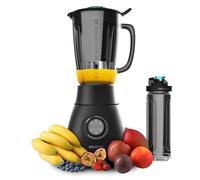 Cecotec Mixeur-blender Power Black Titanium 1800 Go de 1800 W, Noir. avec une lame de 6 feuilles revêtues en titane. Capacité de 1,8 L. 5 vitesses et vitesse turbo