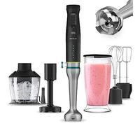Cecotec Mixeur plongeant Katana 15 TotalDestroy Smash B. 1500W, PerreoMove, 21 vitesses, Fonction Turbo, Textures parfaites, Capot anti-éclaboussures, 8 lames en titane, Gobelet 800ml