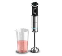 Cecotec Power Neutron 1100MAX Batteur à main, puissance maximale 1100 W, 4 lames, revêtement en titane, vitesse réglable, fonction turbo, modèle XL, gobelet de 800 ml, hachoir à viande spécial 600 ml