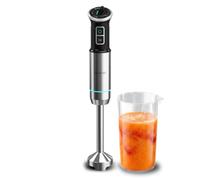 Cecotec Mixeur Plongeant Power Neutron 1100MAX Ultra. 1100W, Lames en Titane Noir, Pied Extra-Long, Cloche Anti-Éclaboussures, Démontage Facile, Vitesse Réglable et Fonction Turbo