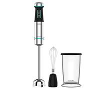 Cecotec Mixeur Plongeant Power TitanBlack 1200 XL Cream. 1200 W, Technologie CrossBlades avec lames Revêtues en Titane noir, Cloche anti-éclaboussures, Sélecteur de vitesse progressif, Pied XL