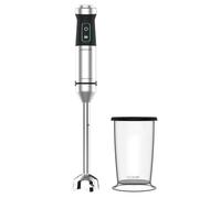 Cecotec Mixeur Plongeant Power TitanBlack 1500 XL. 1500W, Technologie CrossBlades avec lames Revêtues en Titane noir, Cloche anti-éclaboussures, Sélecteur de vitesse progressif, Pied XL