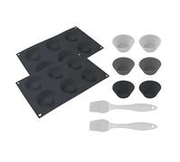 Cecotec Moules en silicone sans BPA Cecofry SweetBake XL Pack Accessories. Polyvalence, 6 beignets et muffins parfaits, silicone de qualité, pinceaux inclus, cuisson saine et rapide.