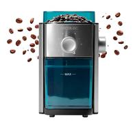 Cecotec Moulin à Café Électrique SteelMill 2000 Adjust Max. 150W, Meules Plates, 17 Niveaux, 250g, Couvercle Hermétique, Réservoir Amovible, Acier Inoxydable, Brosse de Nettoyage